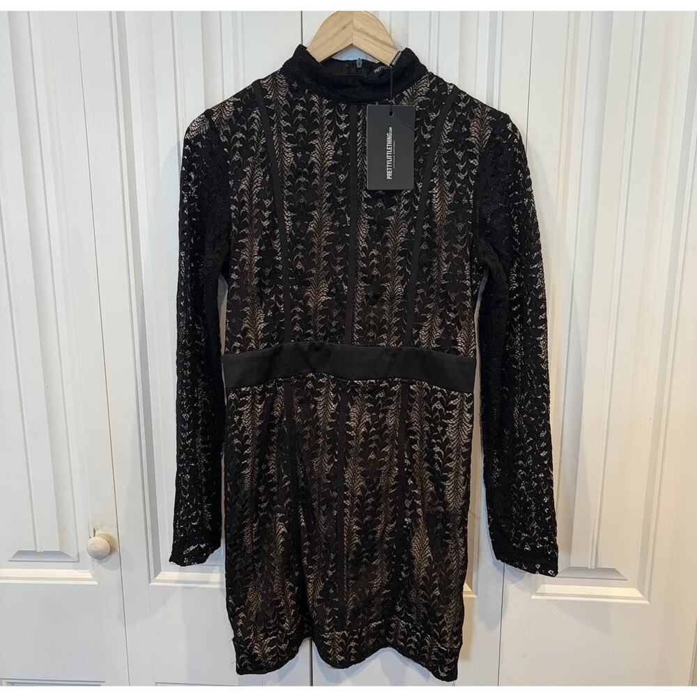 PrettyLittleThing Black‎ Lace Dress Size 12